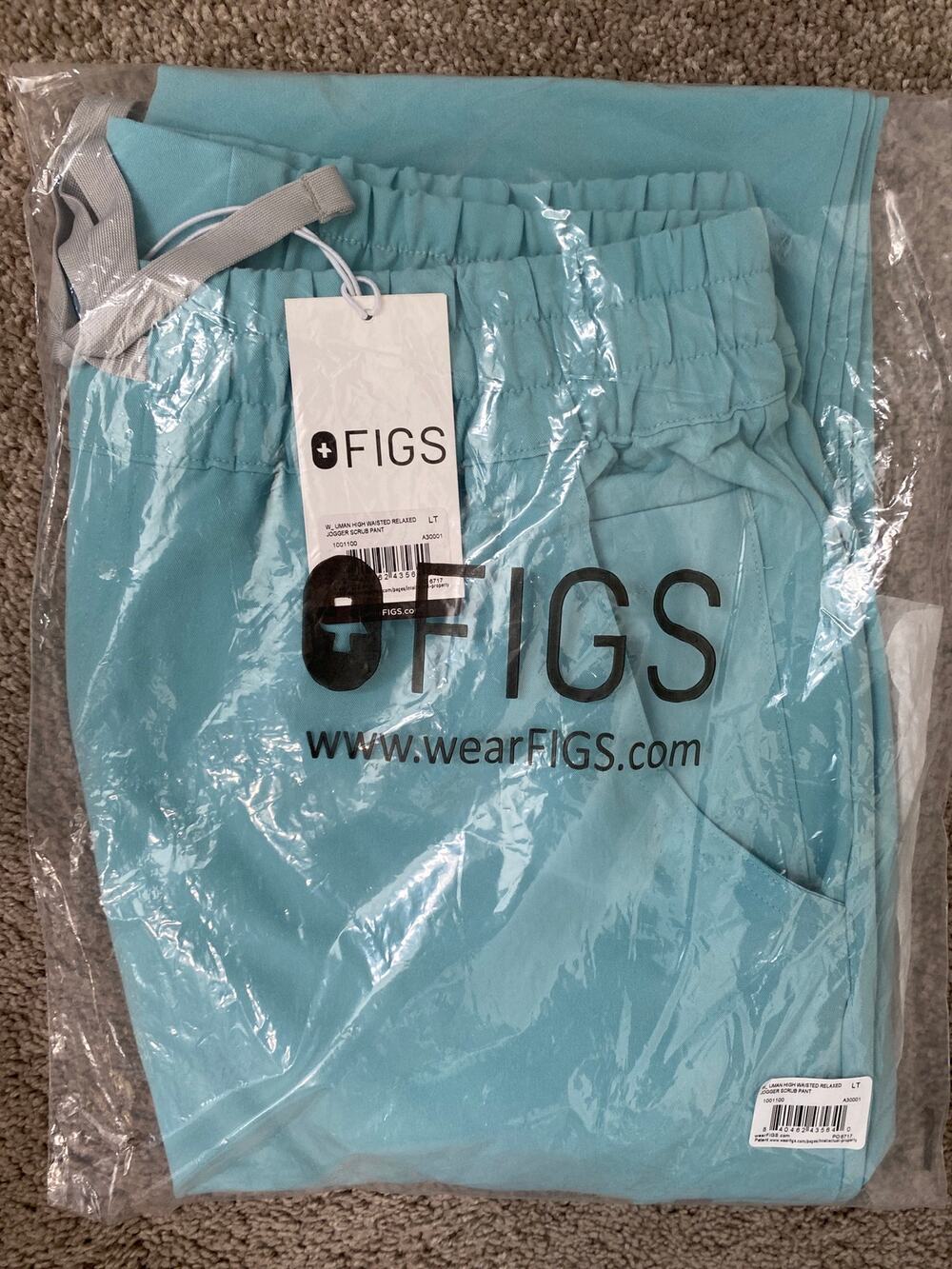 New Figs Women's Uman Jogger Scrub Pant, Teal Size LT